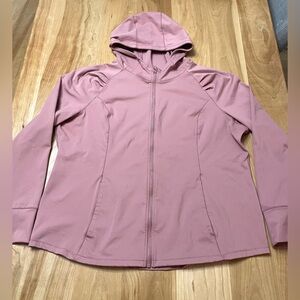 Yogalicious Lux Women’s Full Zip Mauve Hoodie,  2XL Athleisure Yoga